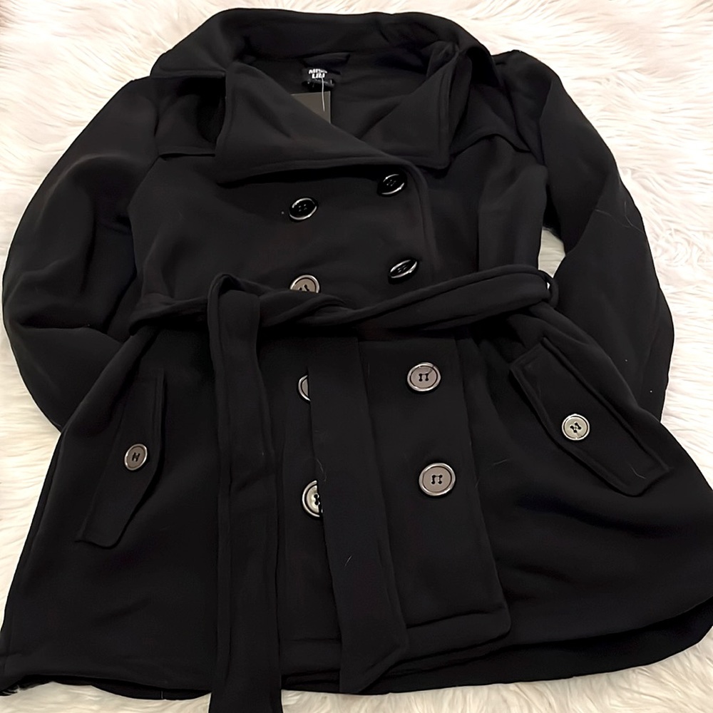 Miss Lili Black Lightweight Pea Coat
